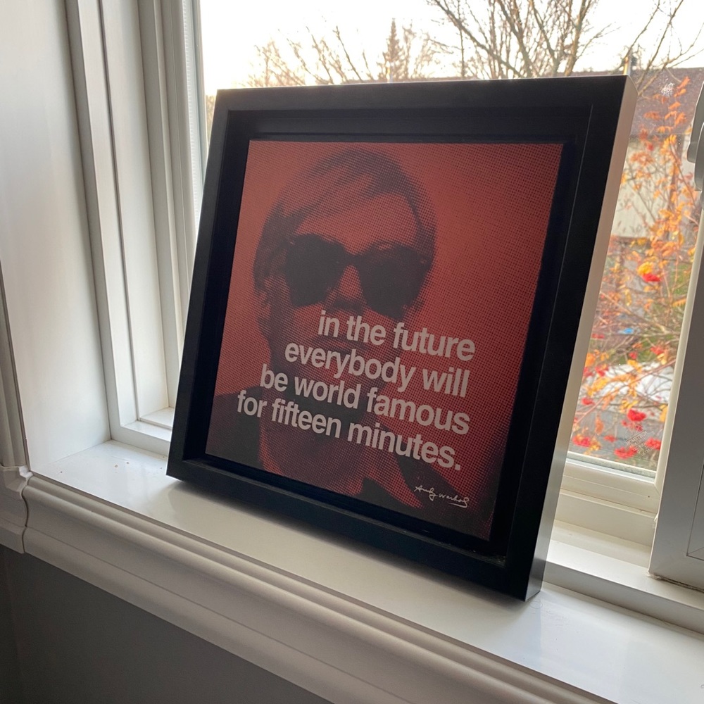 ** ANDY WARHOL QUOTE PRINT **